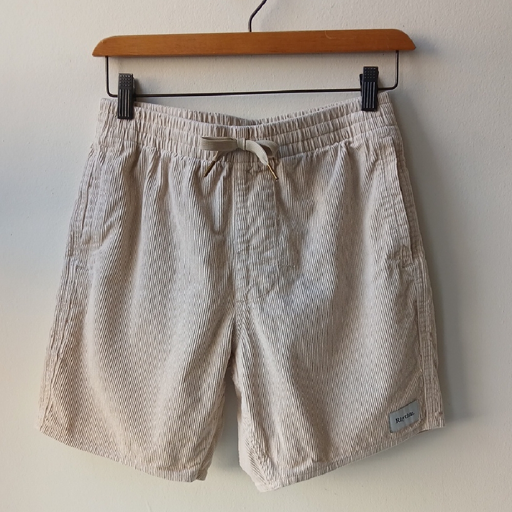 Rhythm Corduroy Pull On Shorts Cream Men's 28